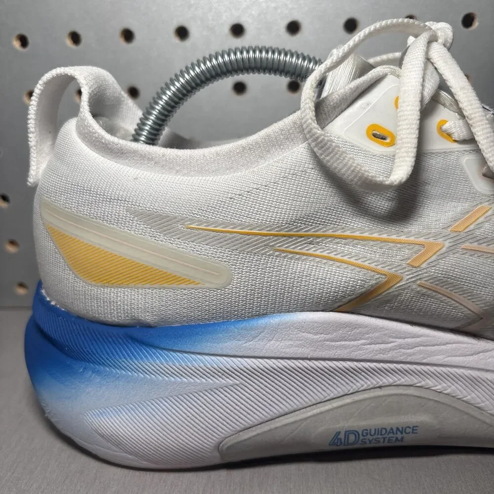 ASICS Gel-Kayano 31 Shoes Mens Size 10 White Blue Running Athletic Sneakers